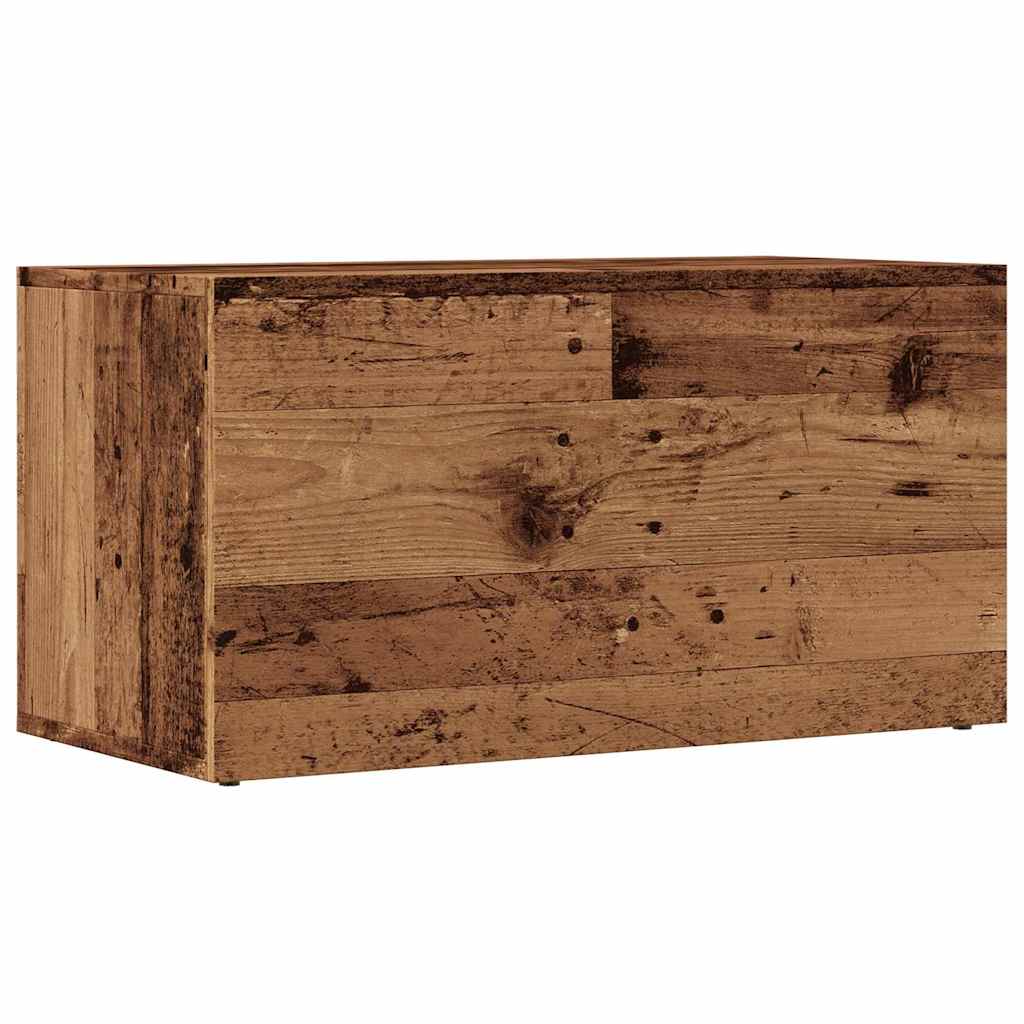 LP Storage Box Old Wood 69.5x34x36 cm Engineered Wood